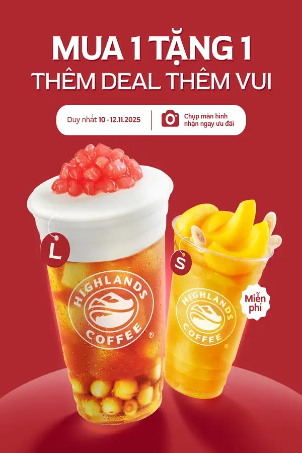 CẬP NHẬT VOUCHER HIGHLANDS COFFEE – THÁNG 11/2025