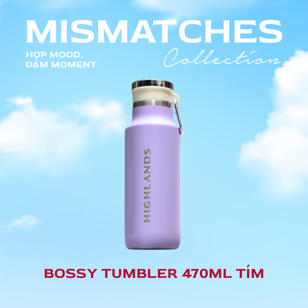 BOSSY Tumbler 470ml Tím